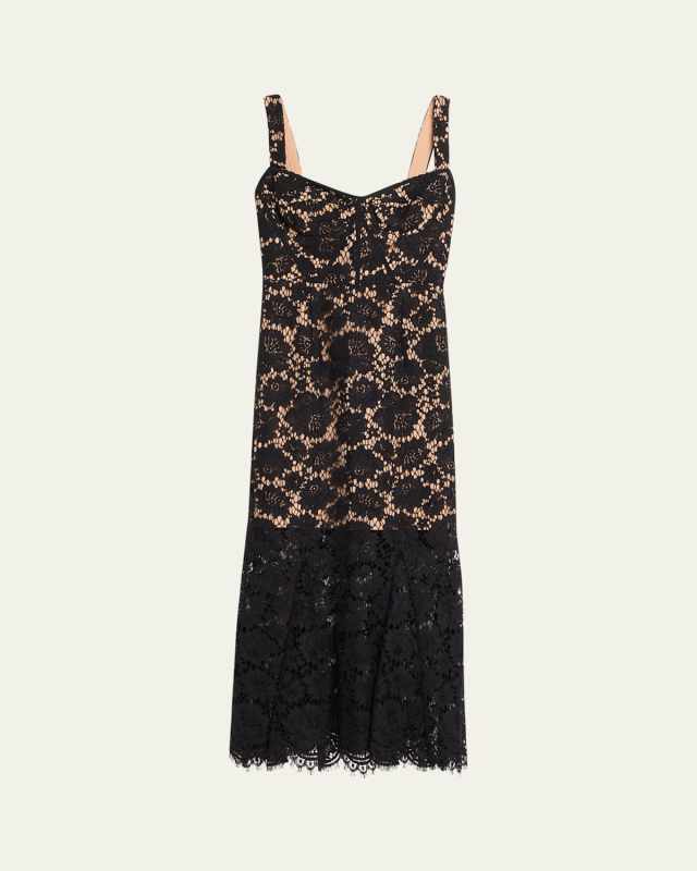 Fine Lace Midi Dress
